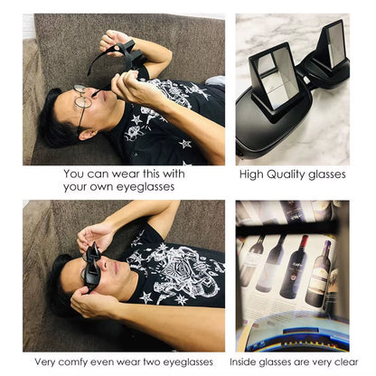 📖🛏️ Lazy Periscope Glasses – Read & Watch TV Comfortably While Lying Down! 😎✨